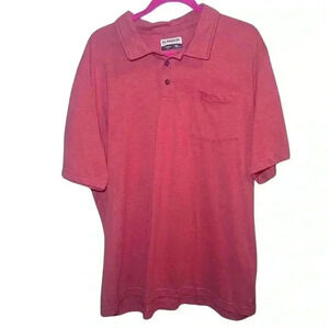 Magellan Outdoors Mens Polo Shirt Coral Buttons Short Sleeve Casual 2XL